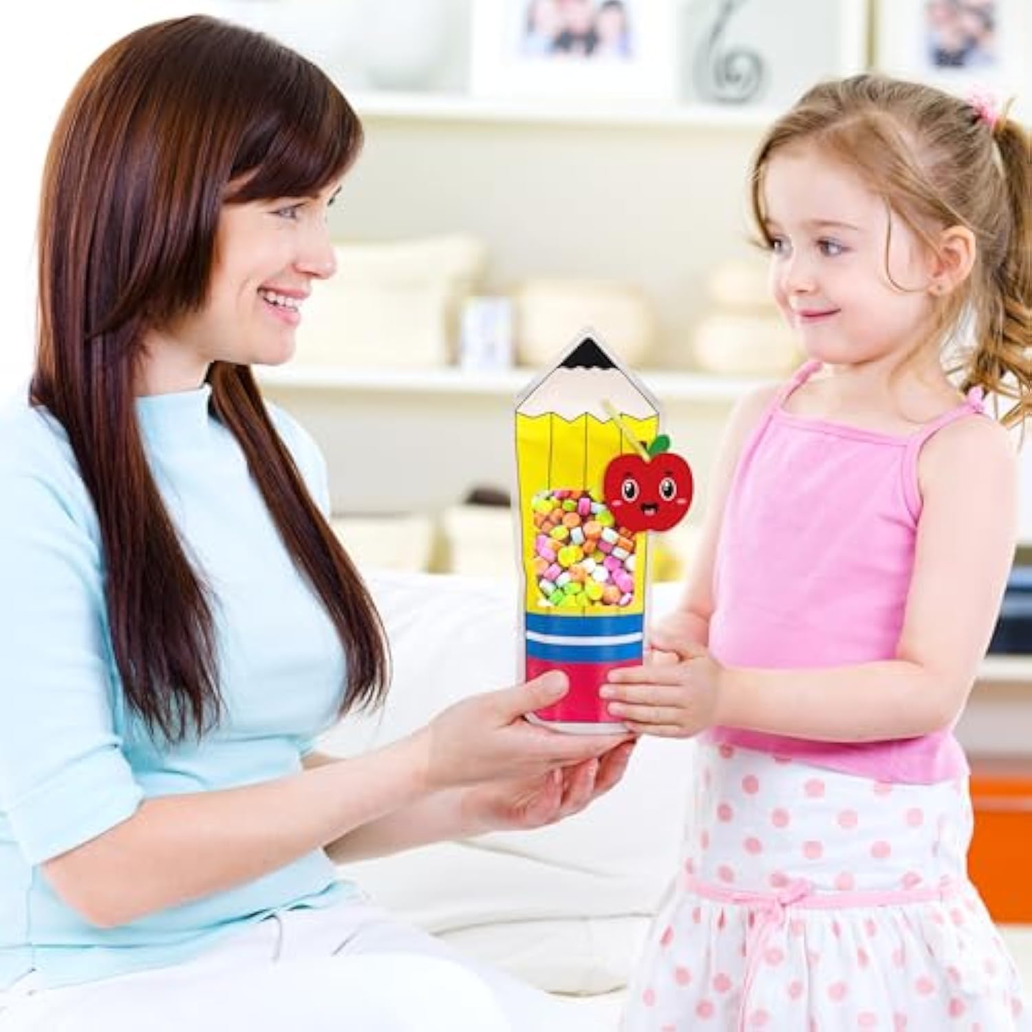 36Pcs Back To School Goodie Bags Gifts Bulk: Students Teachers Party Favors, Plastic Candy Snack Pencil Treat Bag With Card, Teacher Appreciation Week, First Day Of Classroom Welcome Decorations