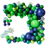 Green Dark Blue Balloon Garland Arch Kit Latex Confetti Balloons for Parties