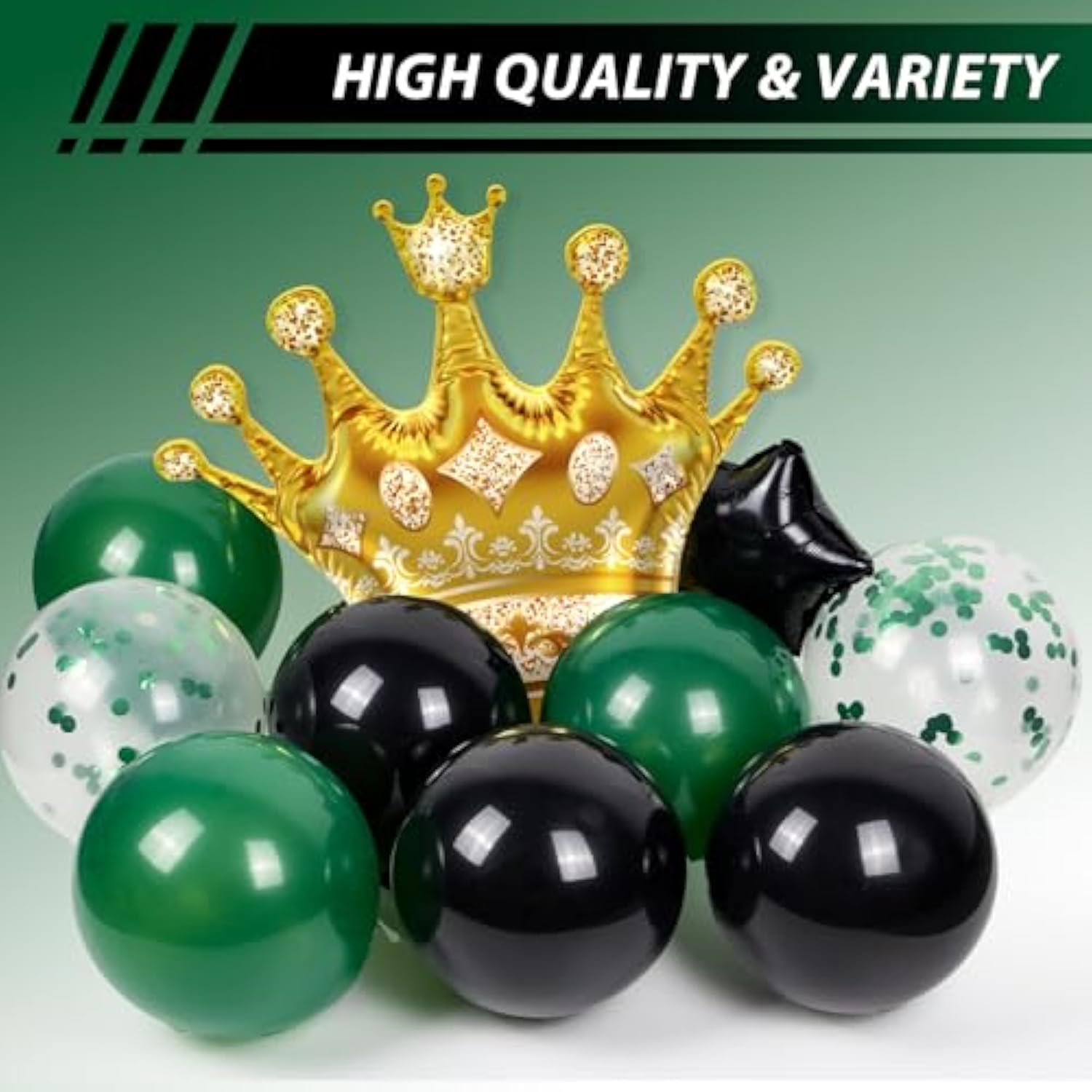 Green Happy Birthday Decorations for Men Banner Fringe Balloons Kit for Milestones