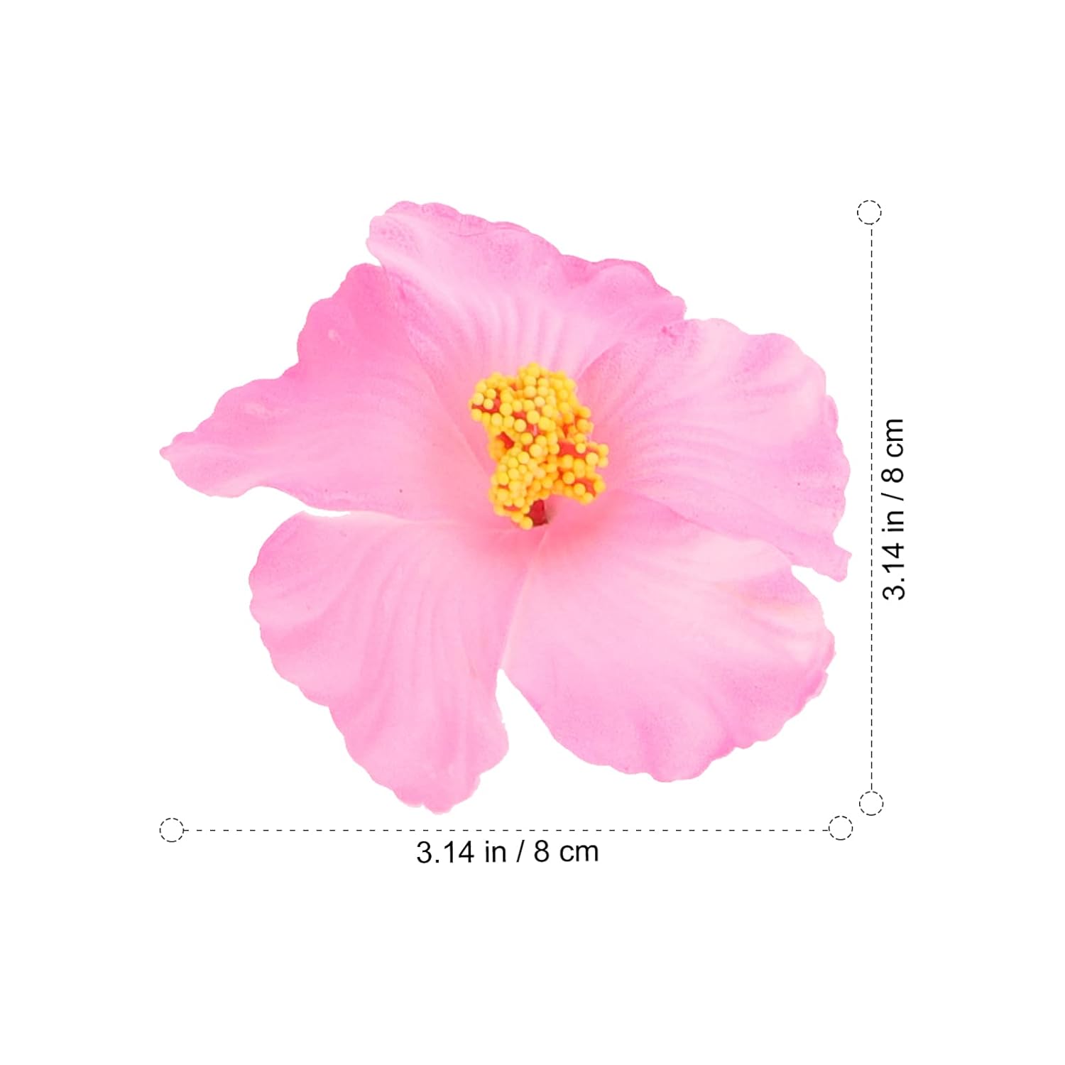 10Pcs Hibiscus Flowers Decor Artificial Flower Head Diy Hawaii Flower Flowers Neck Loop Tropical Party Decoration Photo Props For Wedding Hawaiian Luau Party
