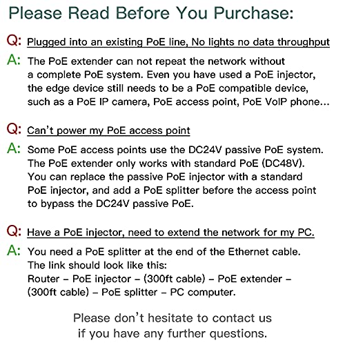 Fastcalbing Waterproof Direct Burial Poe Extender For Ip Camera, Ethernet Extension Breaking 100M Distance Limit, Outdoor Poe Repeater, Ieee 802.3Af/At/Bt, Poe+, Plug And Play