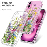 For Iphone 16 Case With Screen Protector, Enhanced Camera Protection, Crystal Clear Cover With Fashionable Designs For Girls Women, Slim Fit Protective Phone Case 6.1" Blooming Flowers