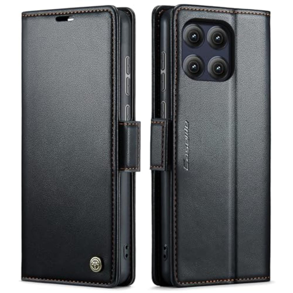 Wallet Case For Moto Edge 2025, Pu Leather Magnetic Flip Case With Rfid Blocking Card Holder Kickstand For Women Men, Shockproof Durable Protective Phone Cover For Motorola Edge 2025 (Black)