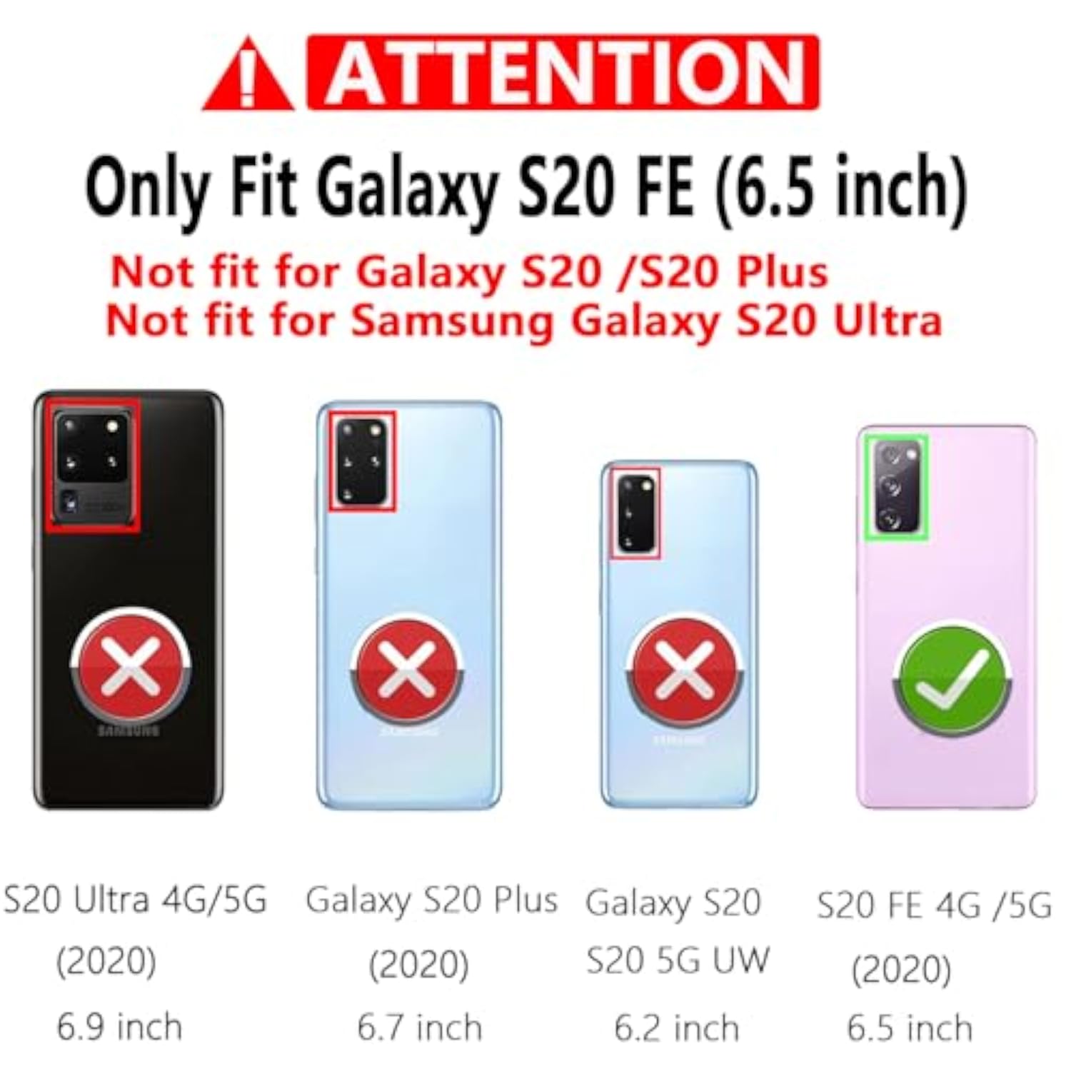 Samsung Galaxy S20 FE 5G Heavy Duty Dual Layer Protective Case with HD Screen Protector, Black