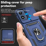 Moto G Play 5G 2024 Case with Screen & Camera Protection Military-Grade Kickstand Blue