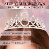 8Th Birthday Decorations - Rose Gold Party Set For Girls, Includes Banner, Tablecloth, Sash, Tiara & Cake Topper, Pink Gold 8 Number Balloons