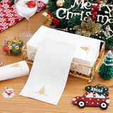 100Pcs Christmas Gold Napkins Disposable - Heavy Duty Christmas Tree Napkin - Yule Paper Hand Towels - Xmas Gold Napkin For Kitchen Bathroom Noel Parties Dinners And Events
