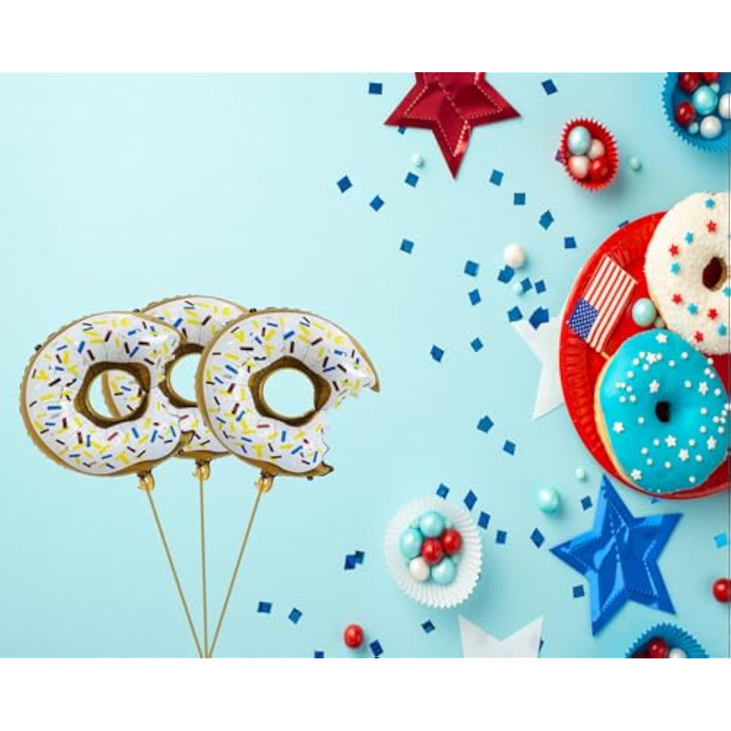2Pcs Donut Balloon For Birthday Party Decorations Supplies Donut Time