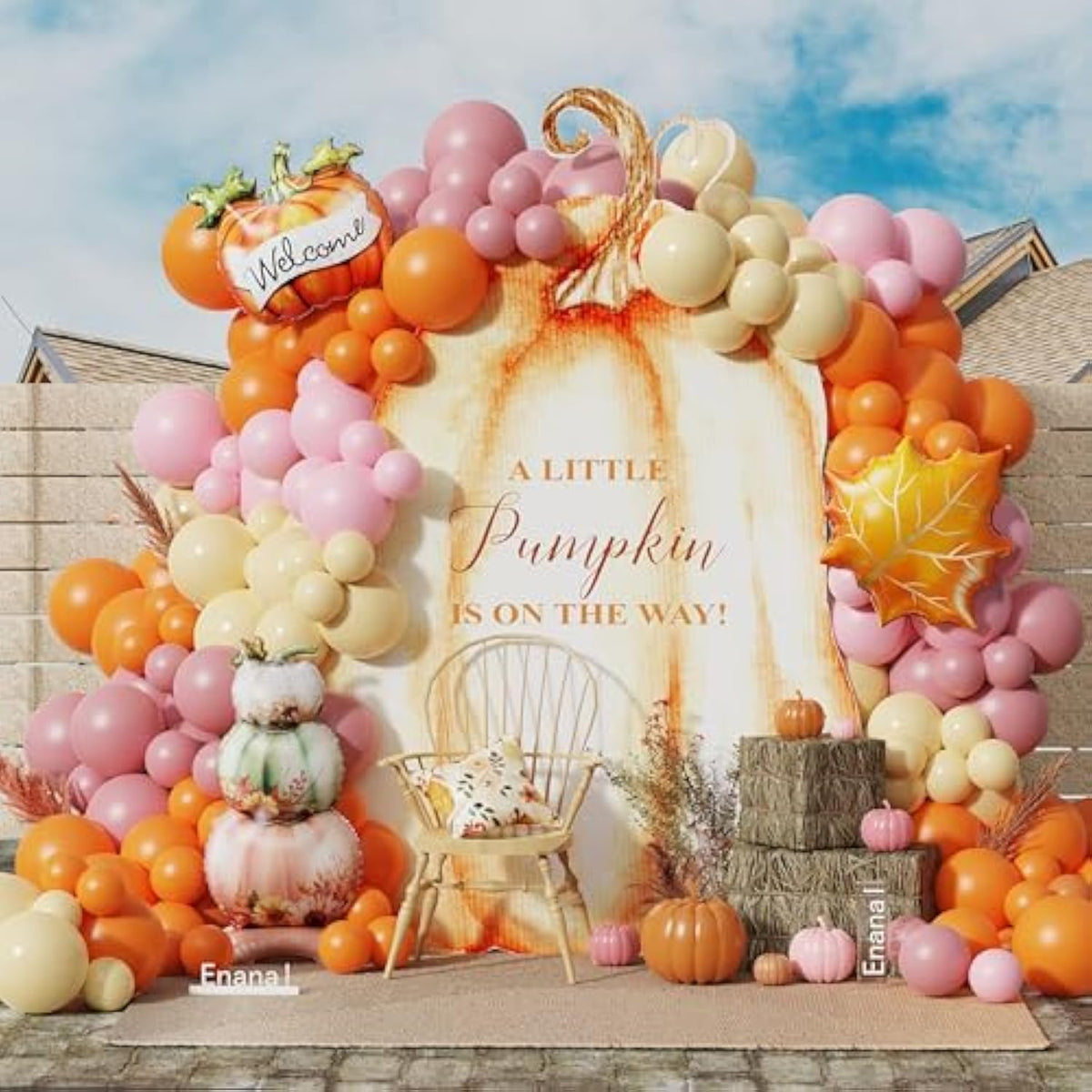 Pumpkin Balloon Garland Kit: Boho Fall Party Decor