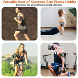 Running Armband Phone Holder For iPhone Samsung With Adjustable Strap & Zipper Pocket Black
