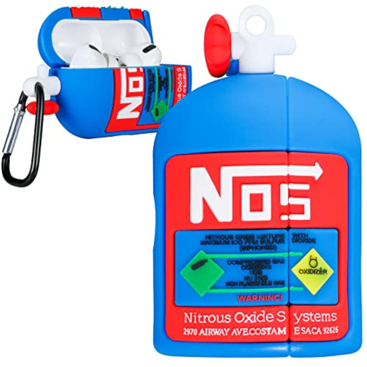 For Airpod Pro 2019/Pro 2 Gen 2022 Case 3D Nos Nitrogen Bottle For Boys Girls Kids Teens Cute Cartoon Fun Soft Silicone Design For Airpods Pro Cases Cover Funny Fashion For Air Pod Pro Covers