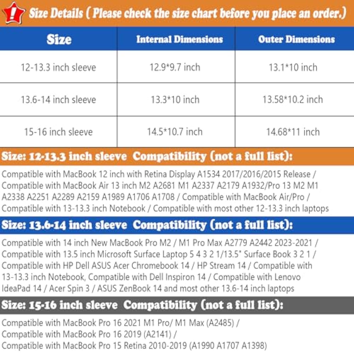 13.3-14" Sleeve, Pu Leather Laptop Case Compatible With New Macbook Air 13.6/Pro/Max M2/M1 A2779 A2442 14, 13.5 Surface 5/4/3/2/1, Compatible With Laptop 2022 Pro 14 Inch