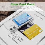 for iPhone 16 Clear Card Case - Hybrid Slim Fit Transparent Wallet Cover with Card Holder Slot