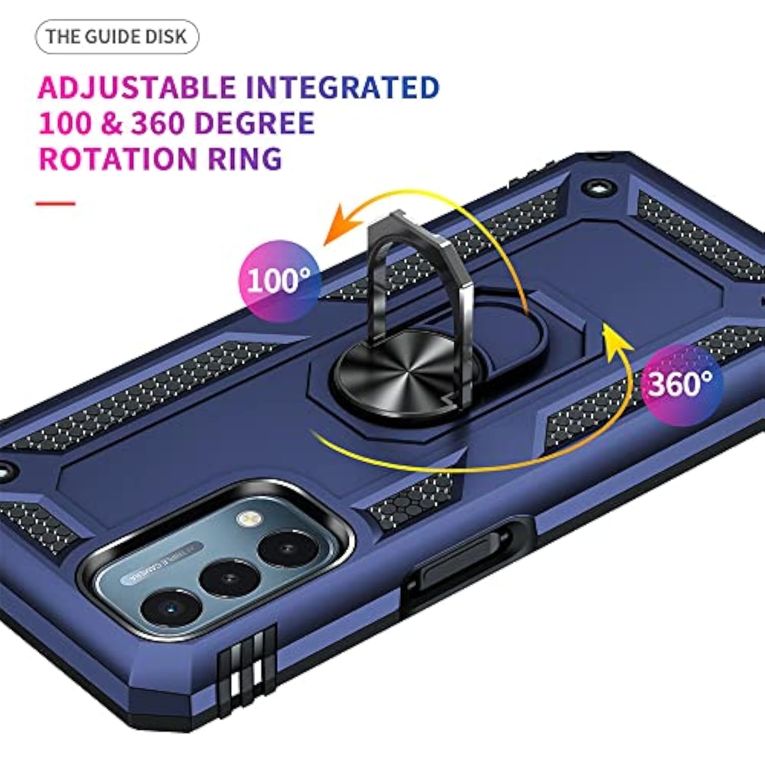 Oneplus Nord N200 5G Case: Military Grade 16Ft Drop Tested, Ring Shockproof Protective Cover With Hd Screen Protector, Blue