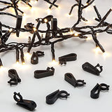 30 Pcs Black Gutter Hooks For Hanging Christmas Lights, Holiday Lights Clips Mount To Gutters Shingles, Gutter Clips For Hanging Icicle Lights On Christmas Halloween Home Garden Decor