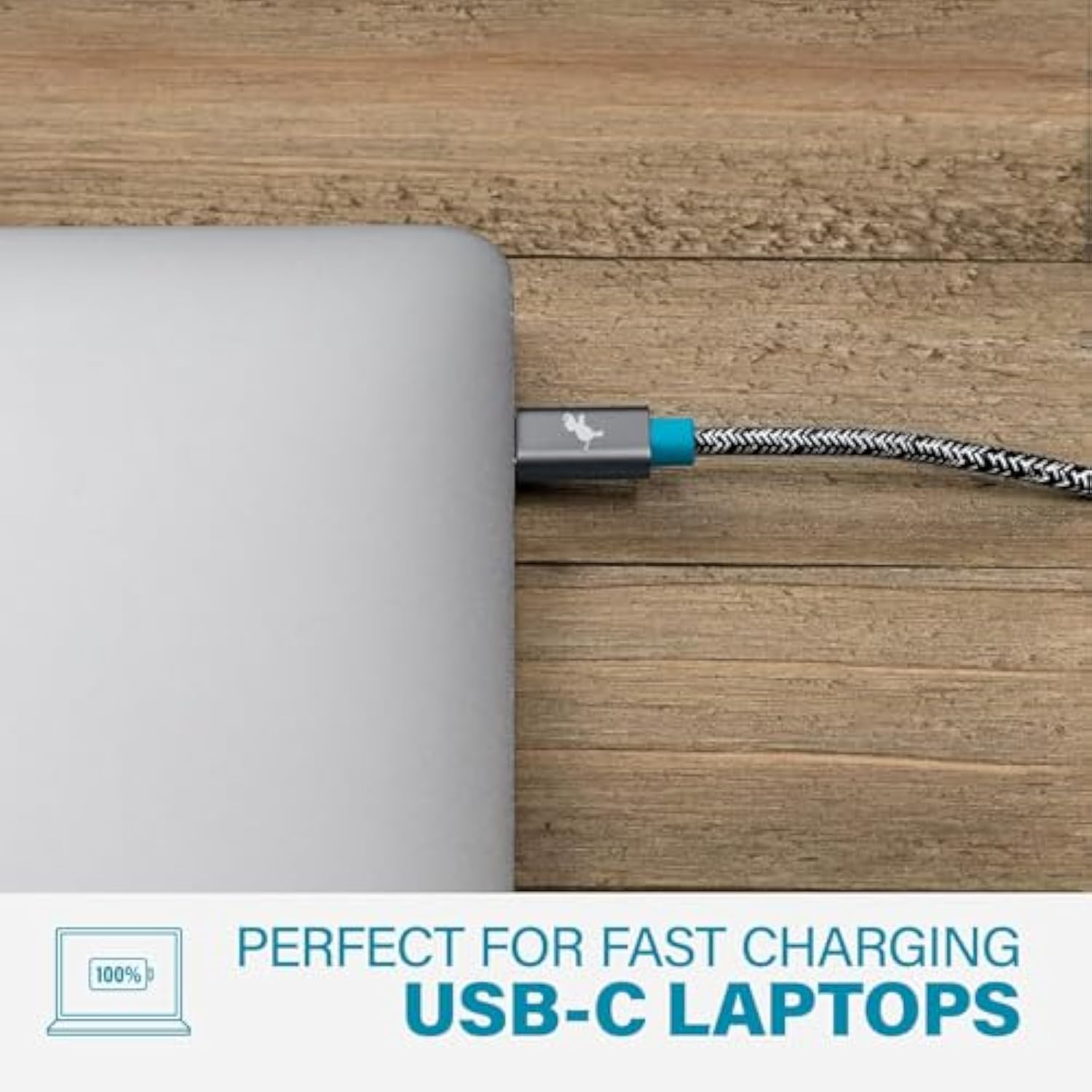 Powerknit Usb-C To Usb-C Fast Charging Cable (2M, Durable Flex Fabric) For Mac