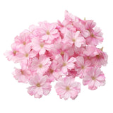 20Pcs Artificial Silk Cherry Blossom Flower Heads Fake Plum Blossom Flower Petals Fake Peony Daisy Decor For Bridal Hair Clips Headbands Dress Diy Accessories Wedding Party Decoration (Pink)