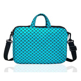 14-Inch Laptop Shoulder Carrying Bag Case Sleeve For 13" 13.3" 14 Inch Macbook/Notebook/Ultrabook/Chromebook, Mermaid Scale (Blue)