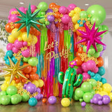 158Pcs Mexican Fiesta Balloon Garland - Colorful Party Arch Kit