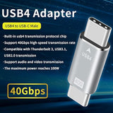 Usb C Male To Male Adapter, 40Gpbs Type C Male To Type C Male Full Featured Ad