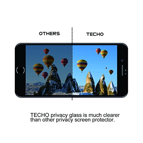 Privacy Screen Protector for iPhone 8 Plus 7 Plus, Anti Spy 9H Tempered Glass, Edge to Edge Full Cover Screen Protector Film [Anti-Fingerprint] [Full