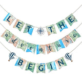 Let the Adventure Begin Banner - Travel Themed Decorations for Parties & Farewells