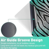 12.1 13 13.3 14 15.4 15.6 Inch Laptop Skin Decal, Laptop Skins Stickers Decals For Notebook Pc, Universal Reusable Vinyl Laptop Cover Sticker, Waterproof Art Protector I Green Zebra Pattern