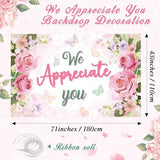 We Appreciate You Banner Backdrop Appreciation Party Floral Decoration