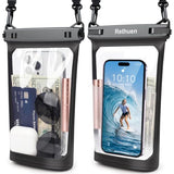 Large Waterproof Phone Pouch, 2Pack Floating Waterproof Bag for iPhone 17 16 15 Pro Max Galaxy S26 S25 S24 Ultra All Phones, Cell Phone Dry Bag for