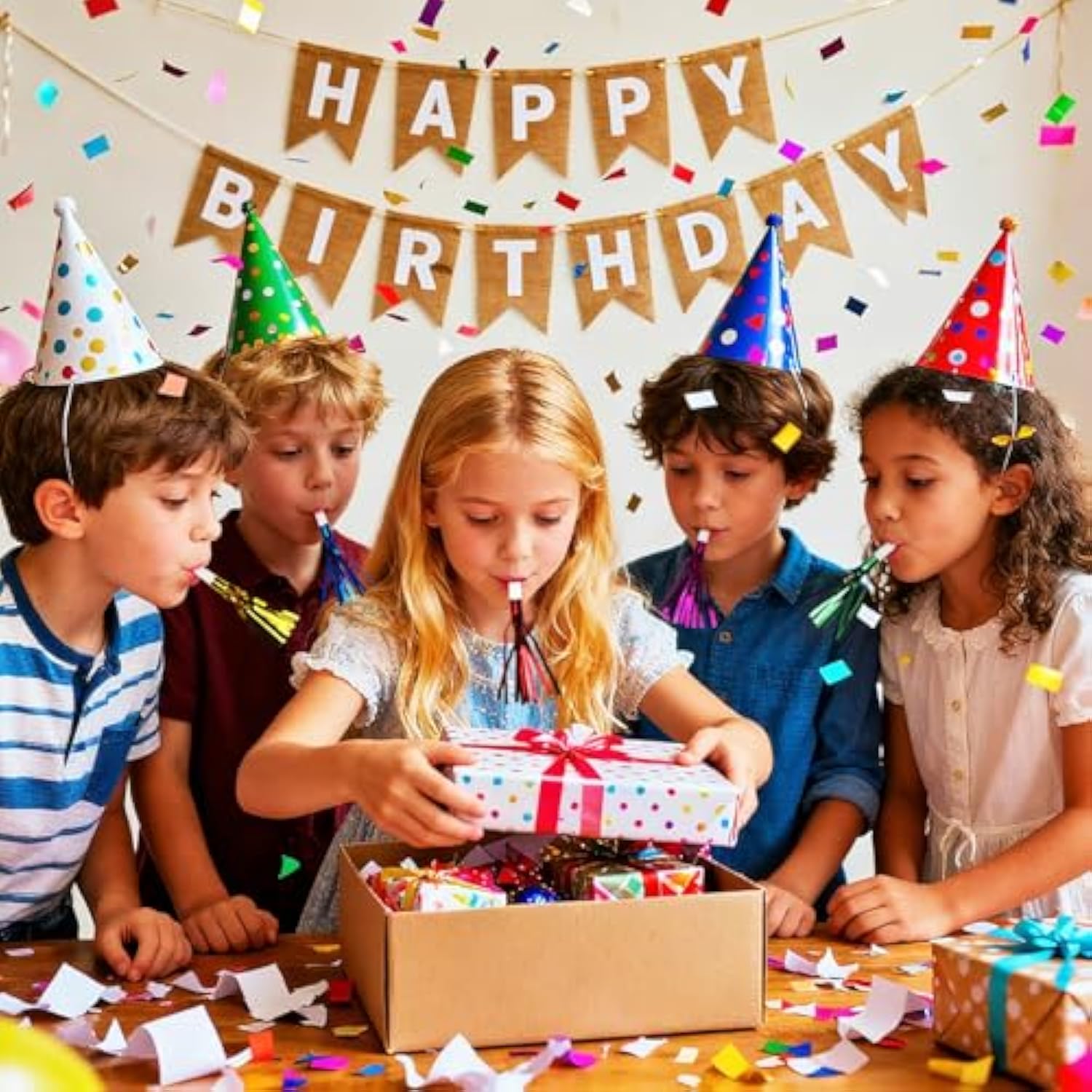 24 Pcs Colorful Party Blowers & Noise Makers Bulk Set