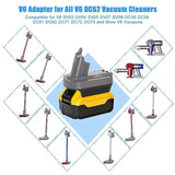 V6 Battery Adapter For V6 Battery, For Convert Dewalt 20V Battery Or Milwaukee 18V Battery To V6 Battery, Converter For Dc62 Sv03 Sv04 Sv09 Dc59 Vacuums (Adapter Only)