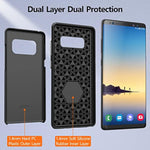 For Samsung Galaxy Note 8 Case, Dual Defender Durable Designed Shockproof Antiscratch Phone Case, Dual Layer Heavy Duty Protection Cover For Samsung Galaxy Note 8, Black