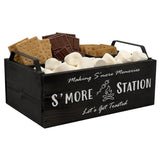 S'Mores Station, Gifts For Fire Pit, Caddy Station, Smores Gift, Party Station, Movie Kit Gift, Organization Kit, Smores Decor, Wood Tray With Handles, Hand Painted, 1 Unit