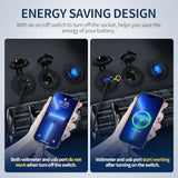 12V Usb C Car Charger Socket 3-Pack - 48W Pd & Qc 3.0 Fast Charging Dual Usb Outlet With Voltmeter & On/Off Switch, Waterproof 12V Charging Port For Car, Marine, Boat, Golf Cart