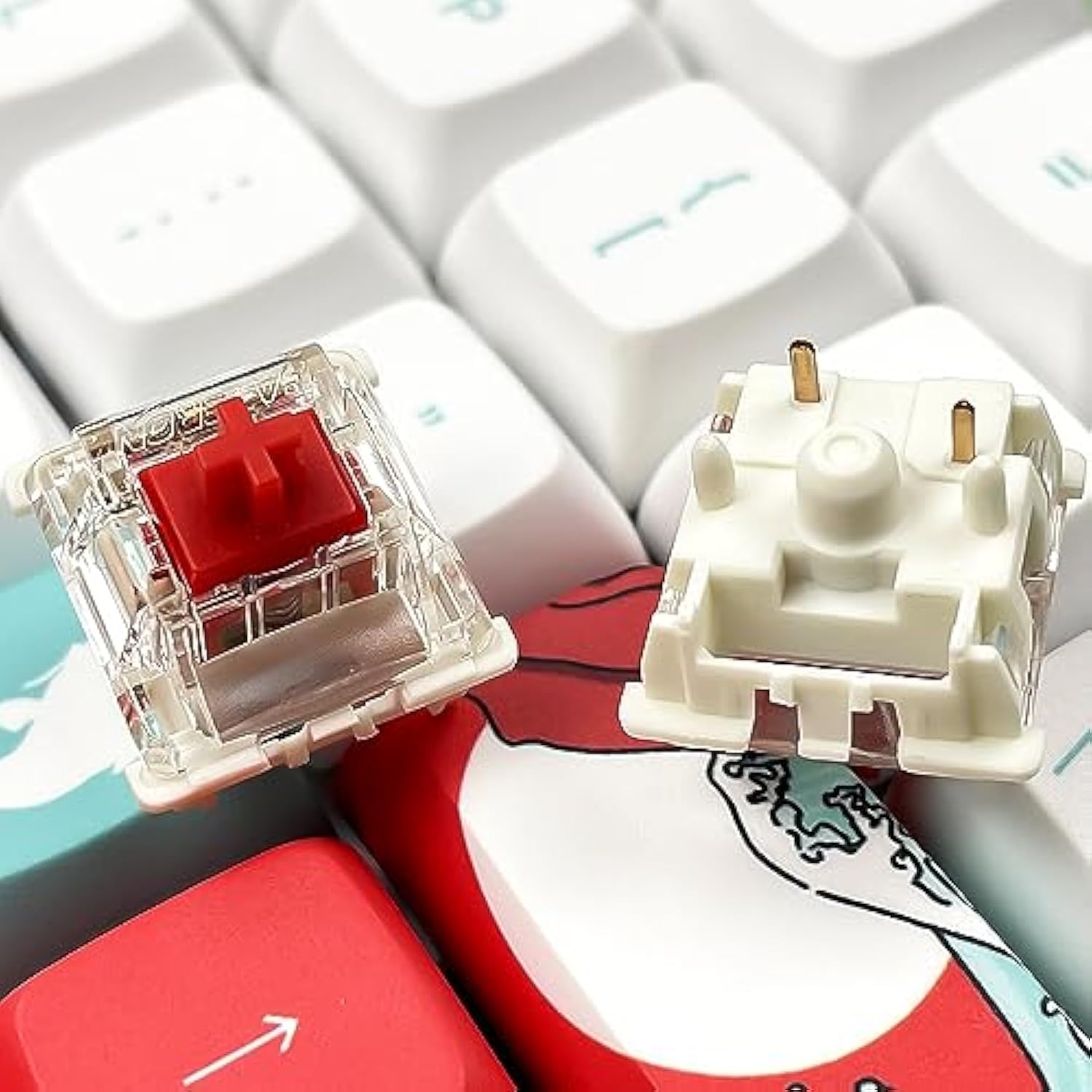 Gateron G Red Pro 3.0 Switches,5-Pin Pre Lubed Rgb Smd Linear Switches For Mx