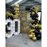 8Pcs Gold Star Balloons, Explosion Star Foil Balloons Huge Starburst Balloon Magic One-Piece 14-Pointed Mylar Spike Balloon For Fall Halloween Birthday Wedding Graduation Party Decorations