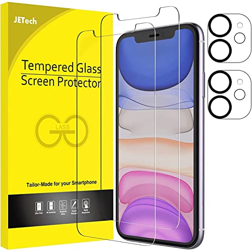 Screen Protector For Iphone 11 6.1-Inch With Camera Lens Protector, Tempered Glass Film, 2-Pack Each
