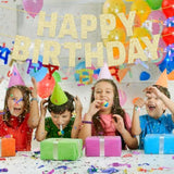 Pre-Strung Glitter Gold Happy Birthday Banner for Party Decorations