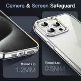 JETech Case for iPhone 15 Pro 6.1-Inch, Non-Yellowing Shockproof Phone Bumper Cover, Anti-Scratch Clear Back (Clear)