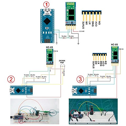 Hc-05 Wireless Bluetooth Rf Transceiver Master Slave Integrated Bluetooth Module 6 Pin Wireless Serial Port Communication Bt Module For Arduino