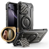 SUPCASE for iPhone 16 Pro Max Case (6.9 inch) with Camera Cover Stand, Dark
