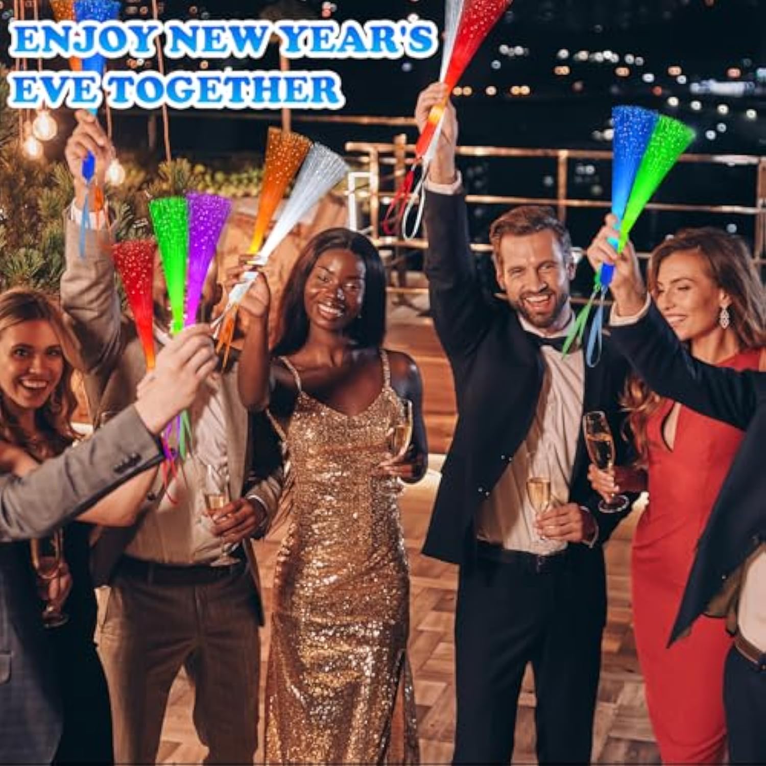 12-Pack Glow in the Dark LED Party Favors for Kids New Year's Eve Decorations