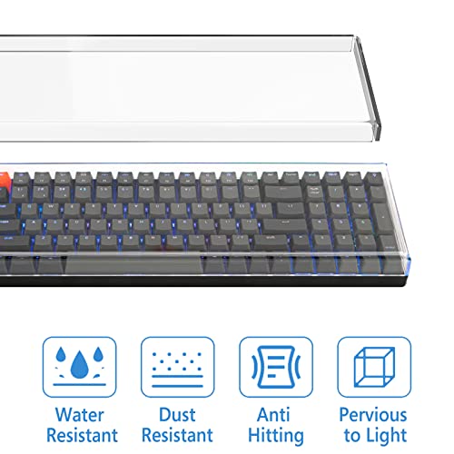 Keyboard Dust Cover, Compatible With Keychron K4 / K4 He, Rk Royal Kludge Rk100, Nuphy Halo96 V2, Lofree Flow Lite 100 Keys, Clear Acrylic Keypads Cover