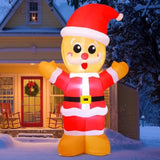 8Ft Christmas Inflatables Outdoor Decorations, Blow Up Gingerbread Inflatable With Built-In Leds For Christmas Indoor Ou