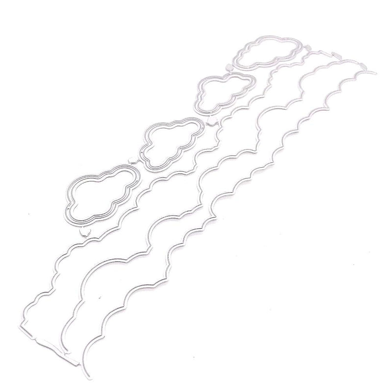 Cloud Borders Slimline Metal Cutting Dies Stencils For Diy Scrapbookin