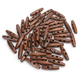 Sewing Wood Toggle Buttons, 50Pcs Toggle Buttons, 2 Holes Wood Buttons