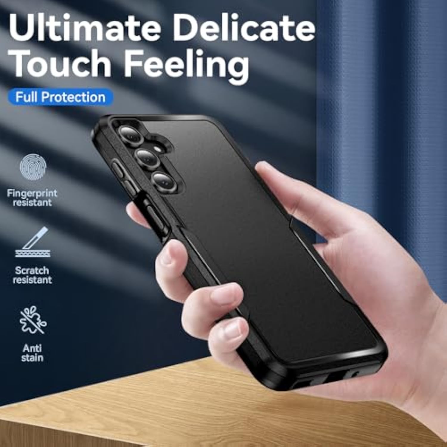 For Samsumg Galaxy A16 Case With Screen Protection: Heavy Duty Protective Shockproof And Scratch Proof Cell Phone Case For Samsung Samsumg Galaxy A16 5G -Black
