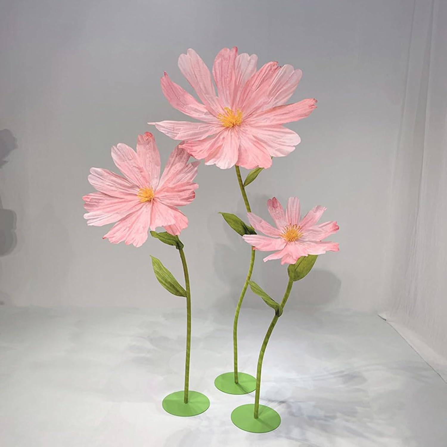 Giant Artificial Daisy Flowers Wedding Decorations For Reception Waterproof Artificial Flowers Elegant Floral Display Huge Party Decor For Birthday Wedding Arrangements Banquet Background