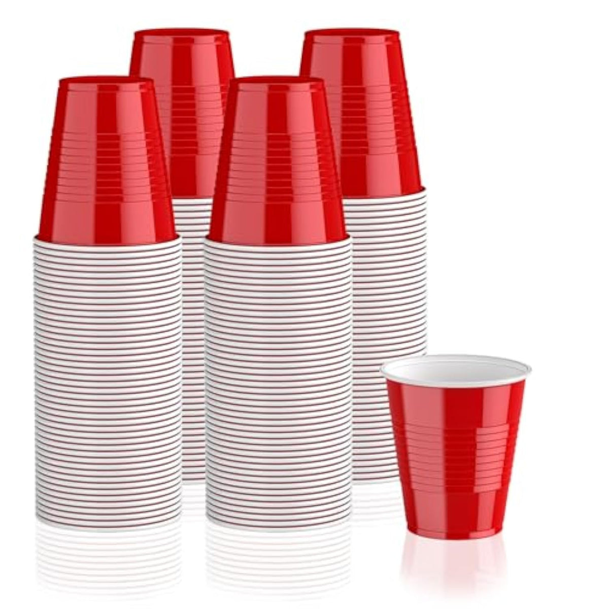 240 Pack 12 Oz Disposable Plastic Cups, Red Party Plastic Cups For Parties, Picnics And Bbq
