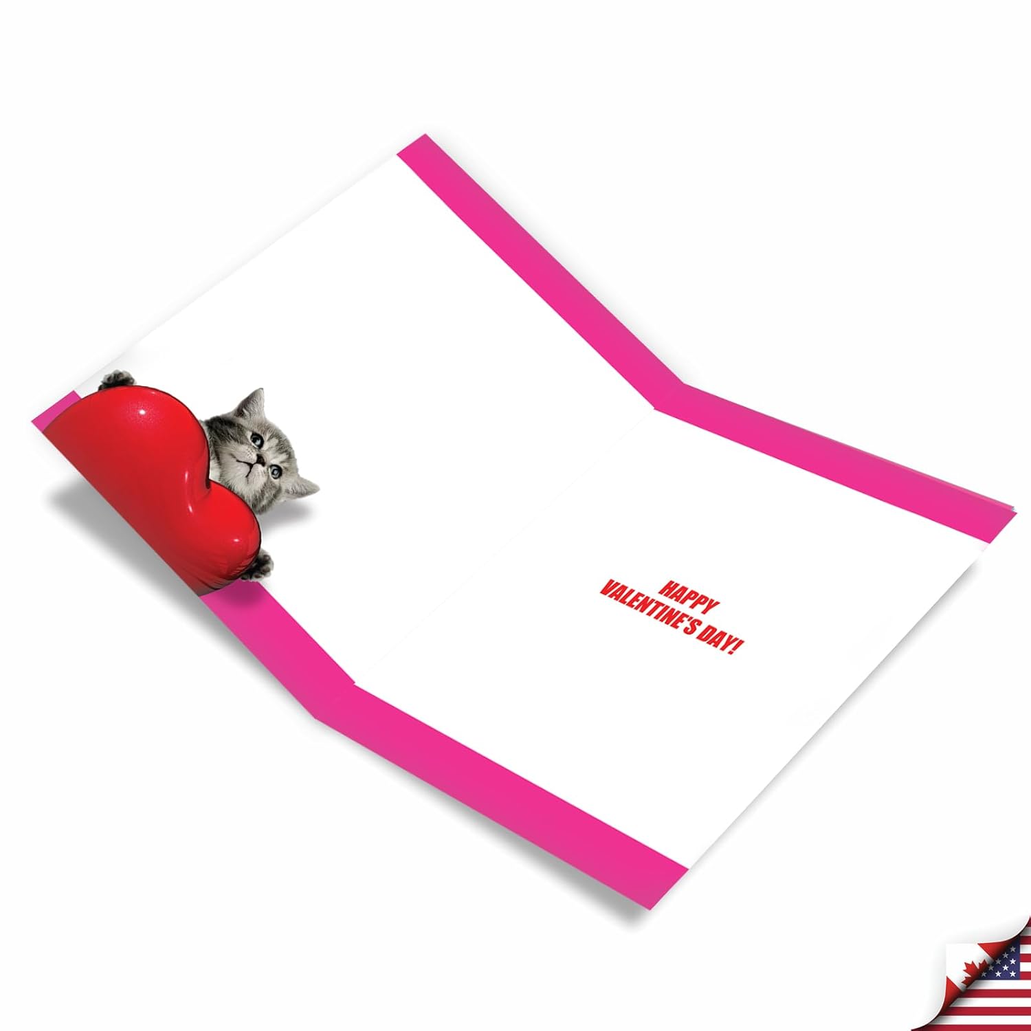 - Big Funny Valentine'S Day Greeting Card (8.5 X 11 Inch) - Jumbo Notecard For Valentines, Stationery Humor - Love You This Much Cat J1644Vdg